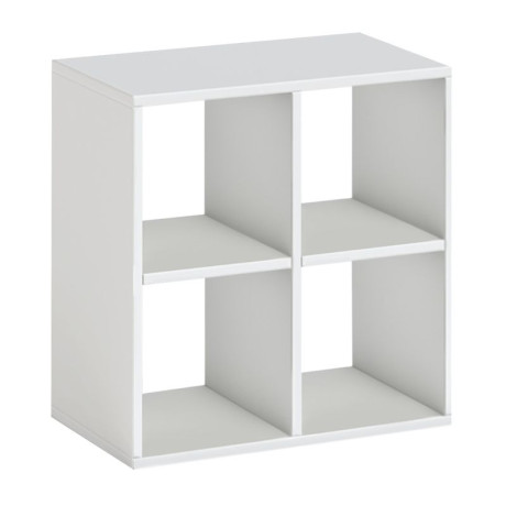 Βιβλιοθήκη Cube Megapap Χρώμα Λευκό 60x30x60εκ.