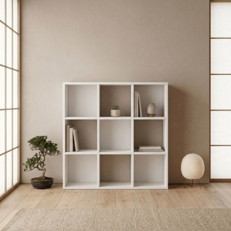 Βιβλιοθήκη Cube Megapap Χρώμα Λευκό 90x30x90εκ.