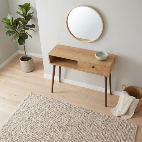 Κονσόλα Napoli Megapap Χρώμα Sapphire oak 90x29x88εκ.