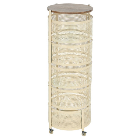 Estia Τρολεϊ Αποθηκευσης Allure Μεταλλικο με 5 Συρταρια Ivory