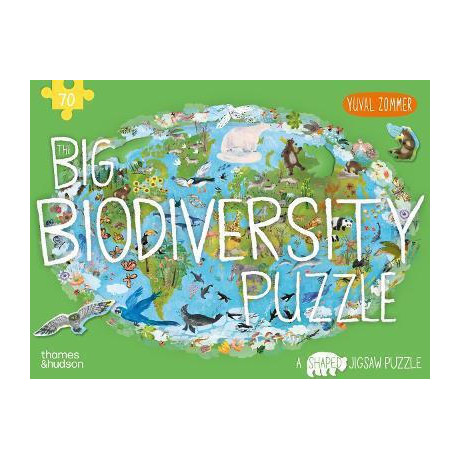 The big Biodiversity Puzzle a Shaped Jigsaw Puzzle by Yuval Zommer