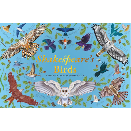 Shakespeares Birds a 1000-Piece Circular Jigsaw Puzzle for Adults, Premium Quality, Beautiful Desig