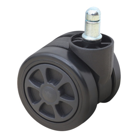 Ανταλλακτικά Ροδάκια Megapap για Καρέκλες Γραφείου σετ 5 τμχ Χρώμα Μαύρο