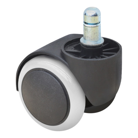 Ανταλλακτικά Ροδάκια Megapap για Καρέκλες Γραφείου σετ 5 τμχ Χρώμα Μαύρο - Λευκό