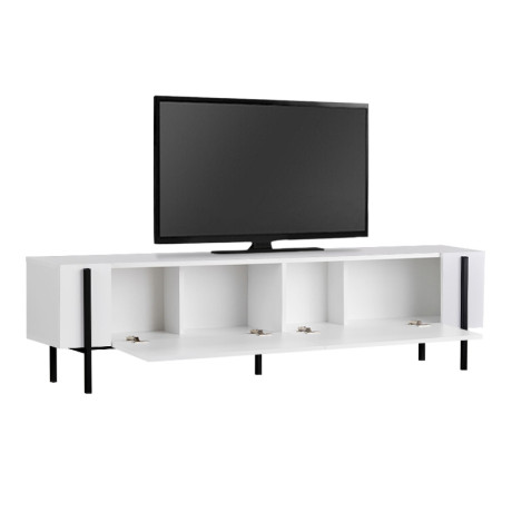 Έπιπλο Τηλεόρασης Nexus Megapap Χρώμα Λευκό 180x30x45,5εκ.
