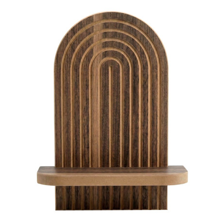 Ραφιέρα Τοίχου Artwill Megapap mdf Χρώμα Wenge 26x13x35εκ.