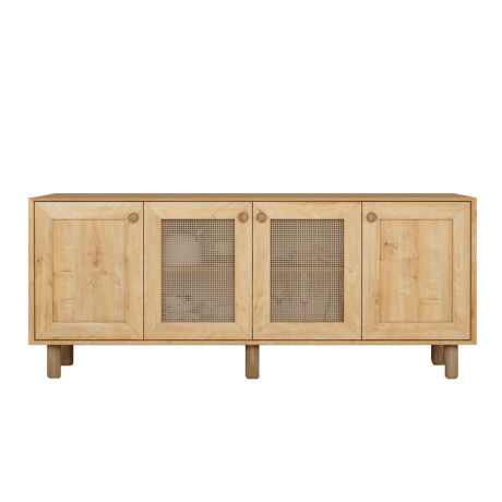 Μπουφές Bohemian Megapap Χρώμα Φυσικό Οξιάς 180x40x75εκ.