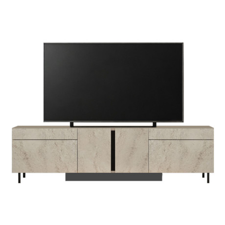 Έπιπλο Τηλεόρασης Arlen Megapap με led rgb Χρώμα Travertine 180x32x50εκ.