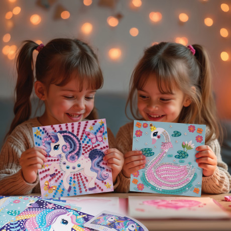 HappiHobbi Σετ Χειροτεχνίας Μωσαϊκό με Αυτοκόλλητα Για 4+ Ετών