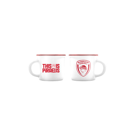 Κούπα espresso - Ολυμπιακός Μπάσκετ 2 / λευκή - This Is Piraeus