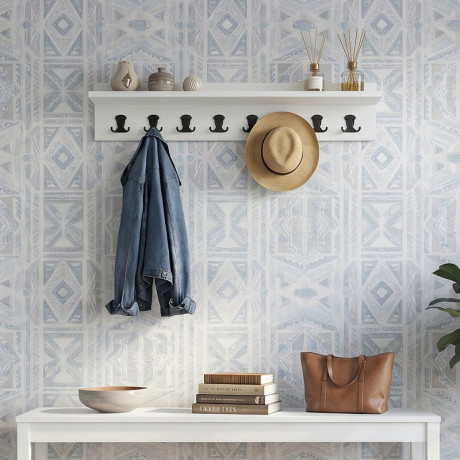 Κρεμάστρα Τοίχου Vettini Megapap Χρώμα Λευκό 100x12x20εκ.