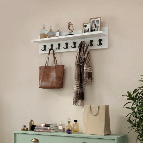 Κρεμάστρα Τοίχου Vettini Megapap Χρώμα Λευκό 100x12x20εκ.