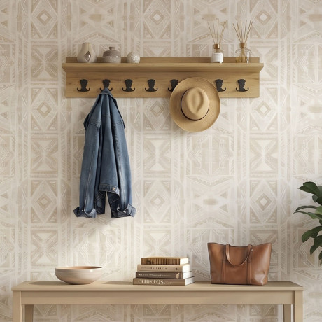 Κρεμάστρα Τοίχου Vettini Megapap Χρώμα Sapphire oak 100x12x20εκ.