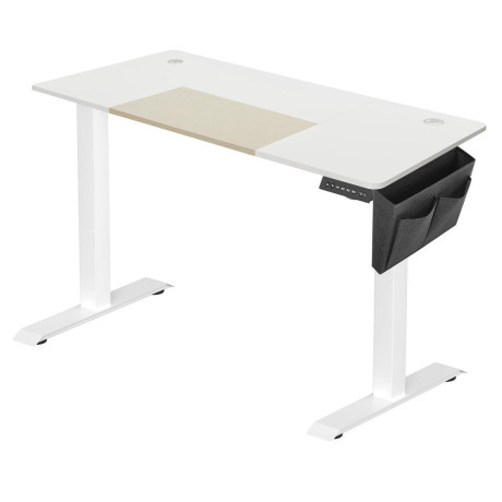 Songmics Γραφείο Ξύλινο με Μεταλλικά Πόδια White/beige 60 x 140 x 72-120 (Lsd016w01) (Snglsd016w01)