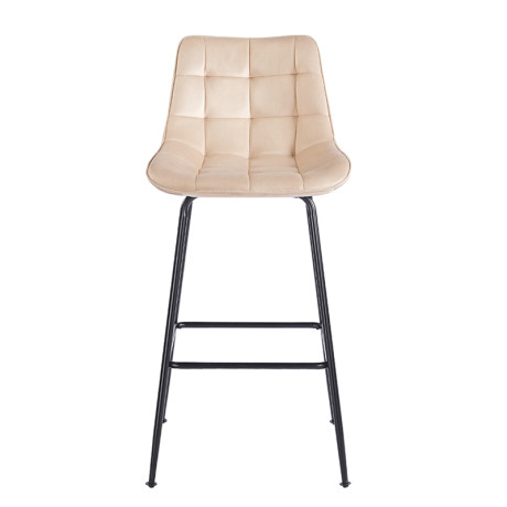 ERMINA BEIGE VELVET ΥΦΑΣΜΑ 75εκ. ΣΚΑΜΠΟ ΜΕΤΑΛΛΙΚΟ 49X50X75-104εκ.