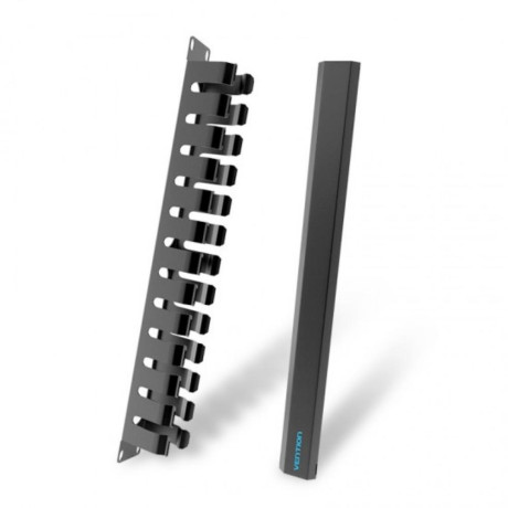 Vention 1u Cable Manager Black (Khab0) (Venkhab0)