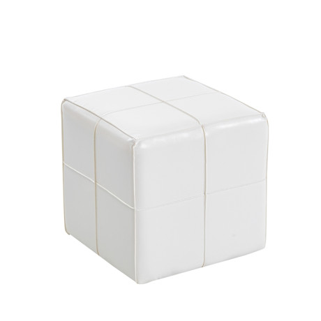 ENZO WHITE PU ΣΚΑΜΠΟ 31X31X31εκ.