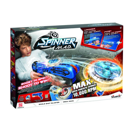 Silverlit Spinner M.AD Σετ Όπλο & Σβούρα Single Short Για 5+ Ετών