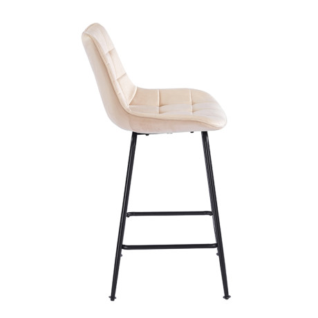 ERMINA BEIGE VELVET ΥΦΑΣΜΑ 64εκ. ΣΚΑΜΠΟ ΜΕΤΑΛΛΙΚΟ 49X50X64-94εκ.