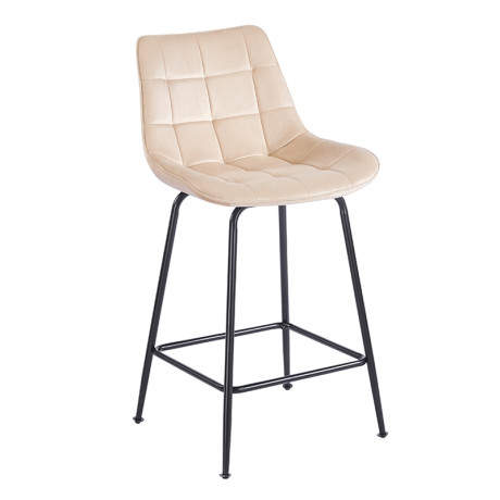 ERMINA BEIGE VELVET ΥΦΑΣΜΑ 64εκ. ΣΚΑΜΠΟ ΜΕΤΑΛΛΙΚΟ 49X50X64-94εκ.