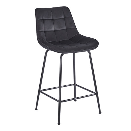 ERMINA BLACK VELVET ΥΦΑΣΜΑ 64εκ. ΣΚΑΜΠΟ ΜΕΤΑΛΛΙΚΟ 49X50X64-94εκ.