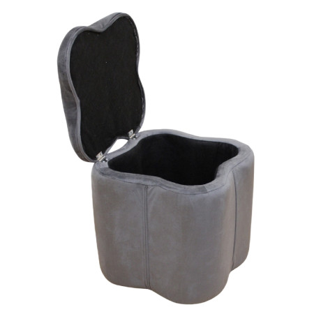 FIONA ΣΚΑΜΠΟ VELVET GREY ΜΕ ΑΠΟΘ. ΧΩΡΟ 30X30X34εκ.