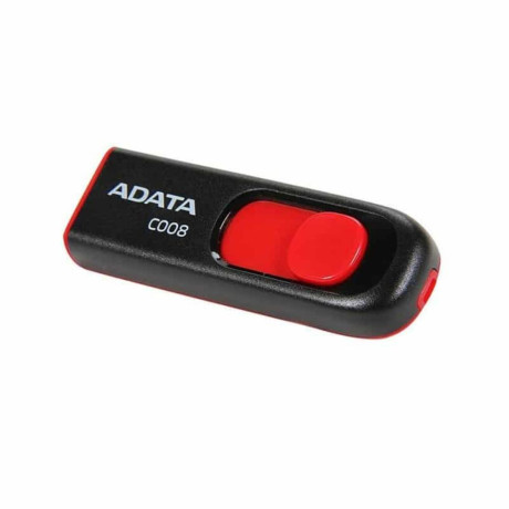 Adata C008 64gb usb Flash Drive usb Type-a 2.0 Black red (Ac008-64g-Rkd) (Adaac008-64g-Rkd)