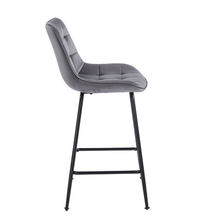 ERMINA GREY VELVET ΥΦΑΣΜΑ 64εκ. ΣΚΑΜΠΟ ΜΕΤΑΛΛΙΚΟ 49X50X64-94εκ.