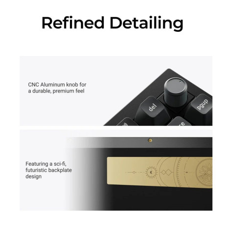 Keychron q6 Ultra (Q6u-m4) zmk rgb 8k Wireless Custom Mechanical Keyboard-Banana Switch 100% us
