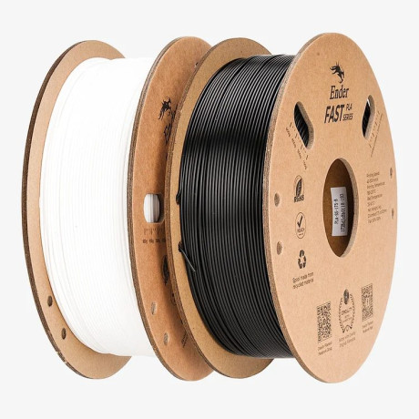 Creality Ender Fast pla Value Pack 2kg White - Black 300mm/s 3d Printer Filament  2x1 kg Spool,1.76
