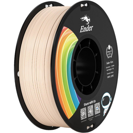 Creality en-Pla+ Beige Ender 3d Printer Filament Strength 34mpa Bend 77mpa 1 kg Spool1.75