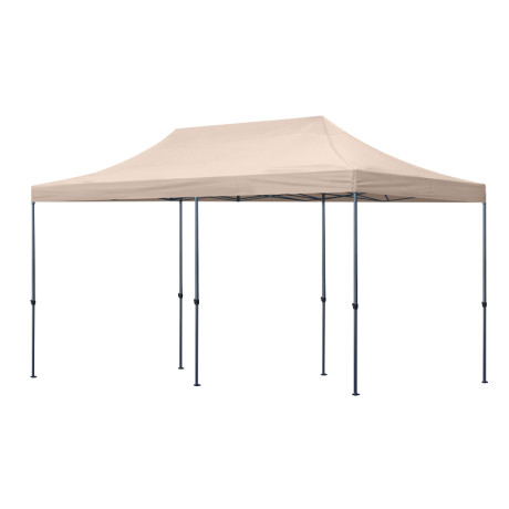 Κιόσκι - Gazebo Bari Megapap Πτυσσόμενο Μεταλλικός Σκελετός - Αδιάβροχο Ύφασμα Χρώμα της Άμμου 3x6x3,27m.