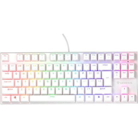 Genesis Gaming Keyboard Thor 303 tkl White us  Mechanical Rgb, Silent Switch, hot Swap (Nkg-2063) (Gnsnkg-2063)