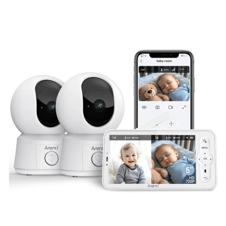 Arenti Ainanny b2 Wifi 2mp/1080p Baby Monitor kit Dual Cameras With lcd Screen (Ainanny b2 2cam) (Areainannyb2-2cam)