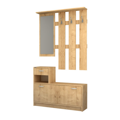 Έπιπλο Εισόδου Raynold Megapap Χρώμα Φυσικό Οξιάς 100x30x180εκ.