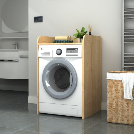 Έπιπλο Πλυντηρίου Toren Megapap Χρώμα Φυσικό Οξιάς 65x60x100εκ.