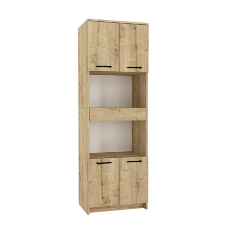 Ντουλάπι Κουζίνας - Μπάνιου Alvento Megapap Χρώμα Sapphire oak 60x42x180εκ.