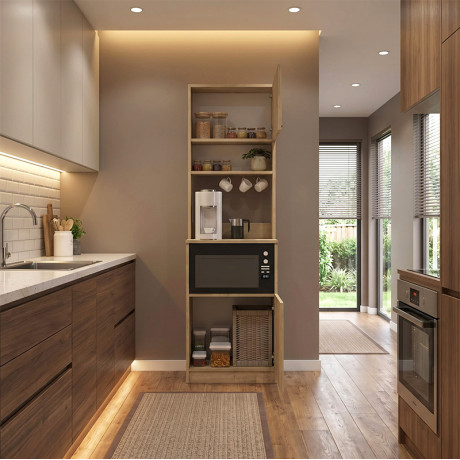 Έπιπλο Κουζίνας Tuco 1 Megapap Χρώμα Sapphire oak 53,8x40x180εκ.