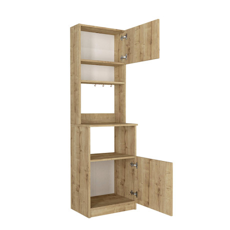 Έπιπλο Κουζίνας Tuco 1 Megapap Χρώμα Sapphire oak 53,8x40x180εκ.