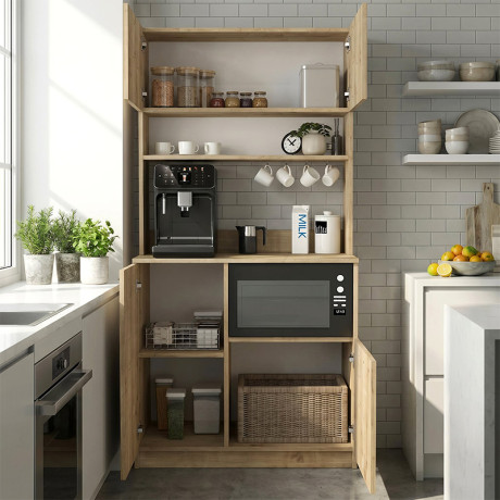 Έπιπλο Κουζίνας Tuco 2 Megapap Χρώμα Sapphire oak 90x40x180εκ.