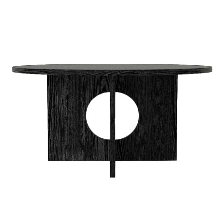 Τραπεζάκι Σαλονιού Mara Megapap Χρώμα Sencron Black Ø75x36,8εκ.
