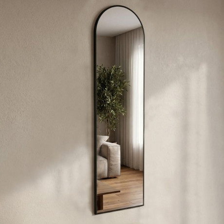 Καθρέπτης Δαπέδου - Τοίχου Agalu Μegapap Χρώμα Sencron Black 40x150εκ.