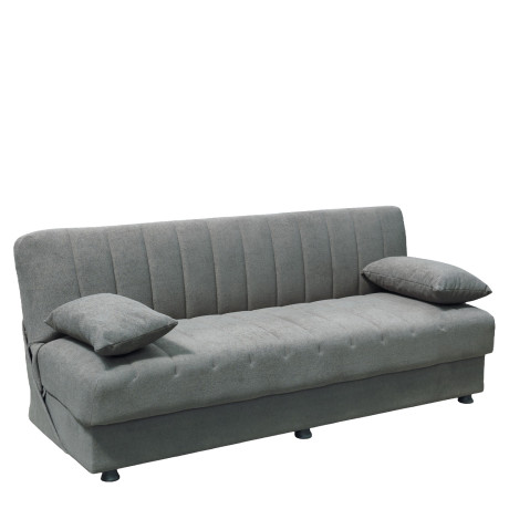 Καναπές Κρεβάτι Τριθέσιος ArteLibre PALMER Γκρι Ύφασμα 183x80.5x80cm