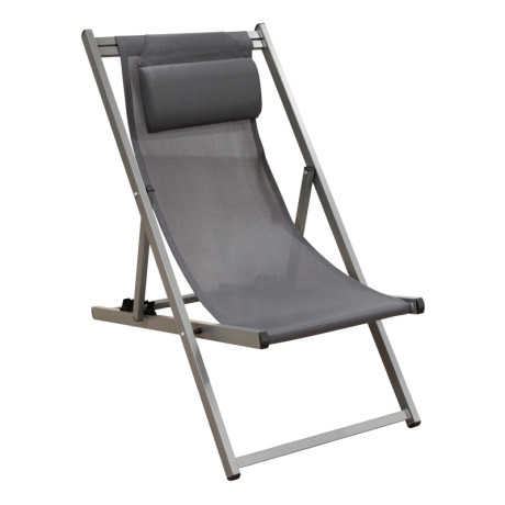 DEVIN ΣΕΖΛΟΝΓΚ GREY ΑΛΟΥΜΙΝΙΟΥ 58X95-102X78-95εκ.
