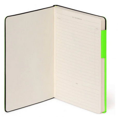 Σημειωματάριο Ριγέ Legami - My Notebook Lined Medium 13x21cm  Neon Green MYNOT0173