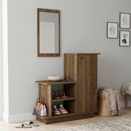 Έπιπλο Εισόδου Cute Megapap Χρώμα Καρυδί 90x35x95εκ.