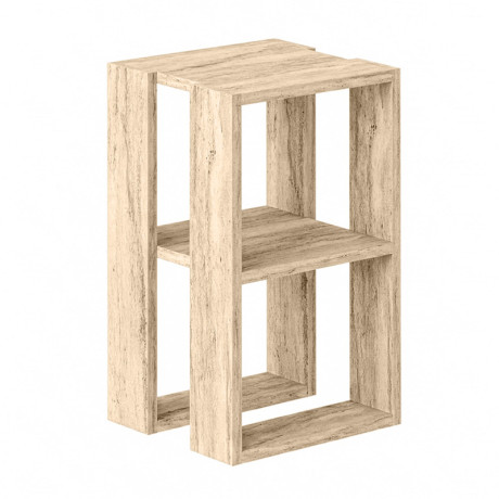 Κομοδίνο - Τραπεζάκι Βοηθητικό Lonie Megapap Χρώμα Travertine 34x30x55εκ.