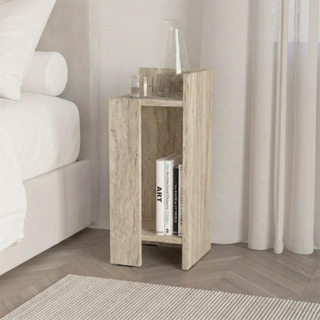 Κομοδίνο Elos Megapap Δεξί Χρώμα Travertine 25x27x60εκ.