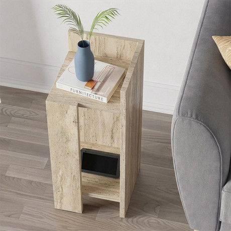 Κομοδίνο Elos Megapap Δεξί Χρώμα Travertine 25x27x60εκ.