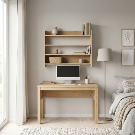 Ραφιέρα Τοίχου Lane Megapap Χρώμα Sapphire oak 85x15x66εκ.